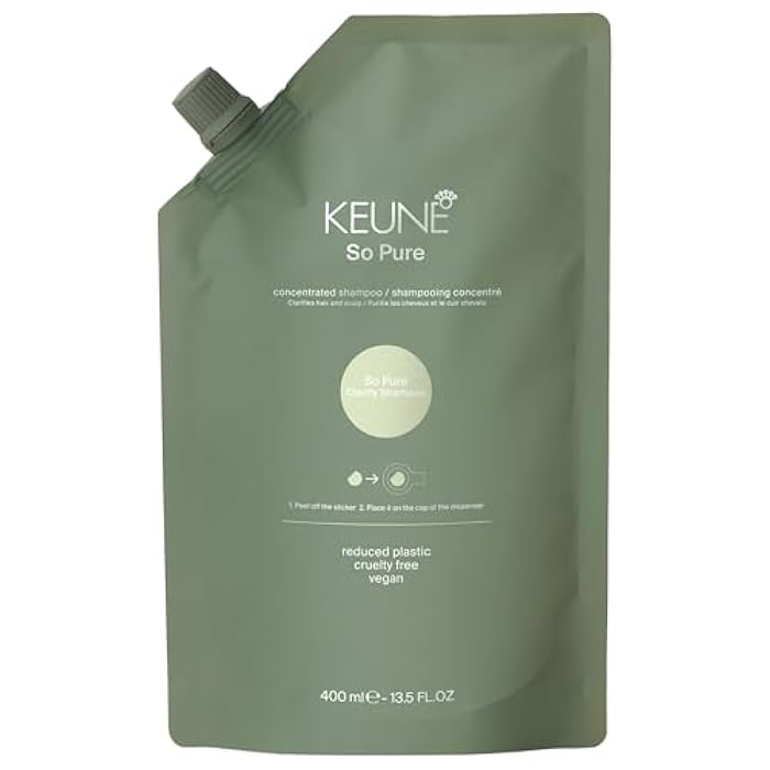 Keune So Pure Clarify Shampoo Refill, Deep Cleansing and Detoxifying Formula, 13.5 Fl Oz - Image 1