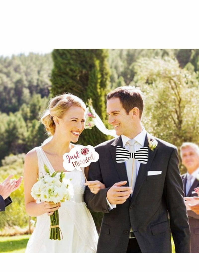 Rose Gold Bridal Shower Photo Booth Props (44 Pcs) - Perfect for Bachelorette Parties, Girls Night Out & Wedding Favors - Image 3