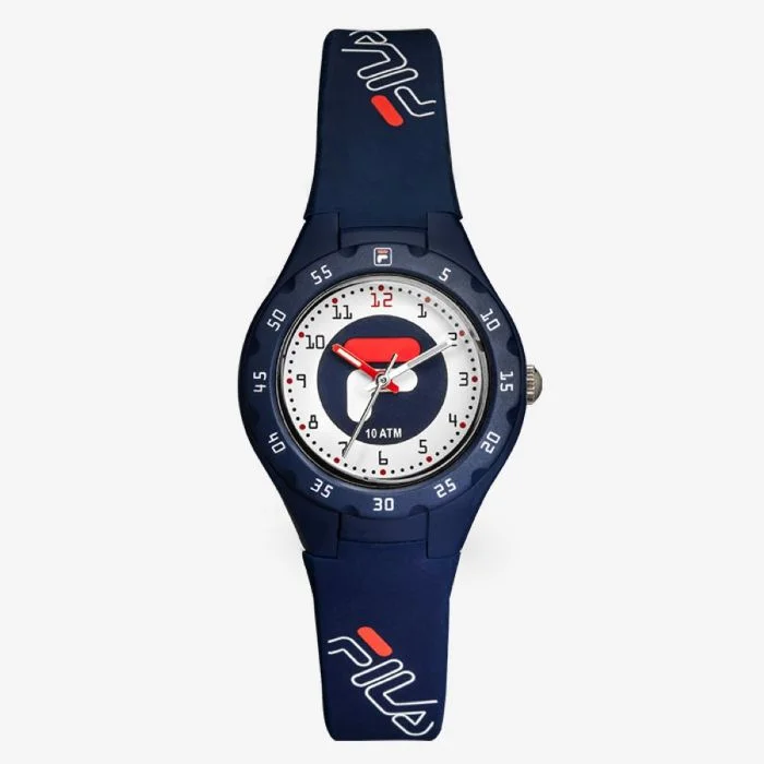 FILA Fila Kids Analog Watch Blue Silicone Strap, 38-204-103, size 30mm