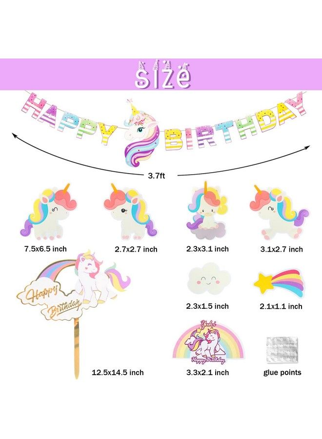 Hombae Unicorn 5Th Birthday Party Decorations For Girls Hombae 5Th Birthday Party Supplies Kit Rainbow Birthday Banner Balloons Garland No.5 Foil Balloon Macaron Tinsel Curtains - Image 4