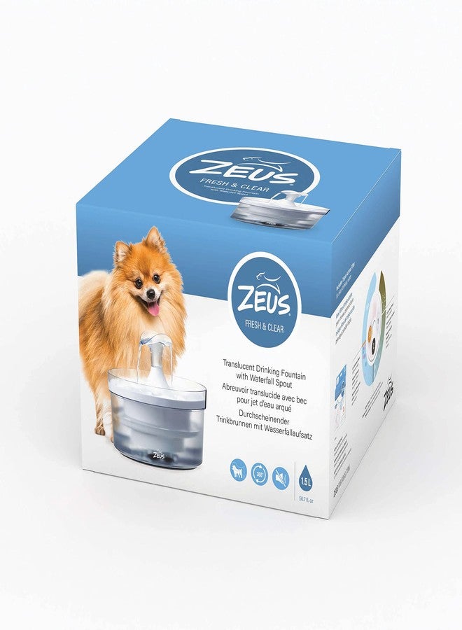Zeus Fresh & Clear Dog Drinking Fountain with Waterfall Spout - Image 2