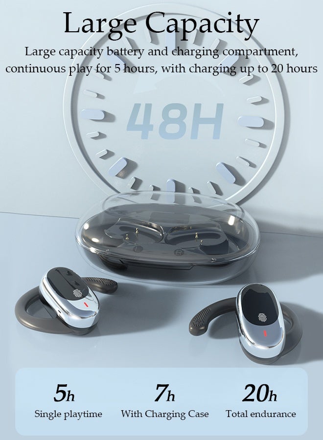 DUNISO Wireless Earbuds Bluetooth 5.3 Headphones Wireless Charging Case Sports Ear Buds Touch Control LED Power Display Built-in Mic Headset Waterproof Earphones in-Ear for IOS and Android - Image 2