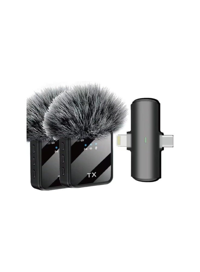 ACLIX Portable Dual Mini F11-2 Wireless Lavalier Microphone – 3-in-1 USB-C Noise-Canceling Tiny Lavalier Mic for Video Recording, Vlogging, YouTube, Live Streaming, Interviews & Clear Audio Capture on the Go - Image 1