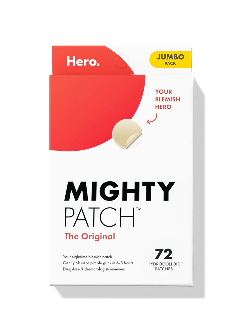 مايتي باتش رقعة هيرو مايتي الأصلية من مستحضرات التجميل - رقعة هيدروكولويد لعلاج حب الشباب والبثور، ملصقات موضعية للوجه والبشرة، صديقة للنباتيين ولم يتم اختبارها على الحيوانات (36 رقعة) - Image 1