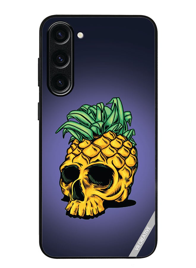 VR CREATIVE Protective Case Cover For Samsung Galaxy S23 Plus Pineapple Skull Design Multicolour - Image 1