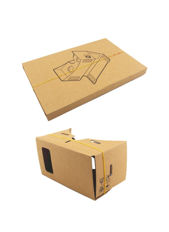 Generic Google Cardboard Glasses Cardboard1.0 Paper Vr Glasses Virtual Reality 3Dvr Mobile Phone Magic Mirror Diy-Color:Black  - Image 3