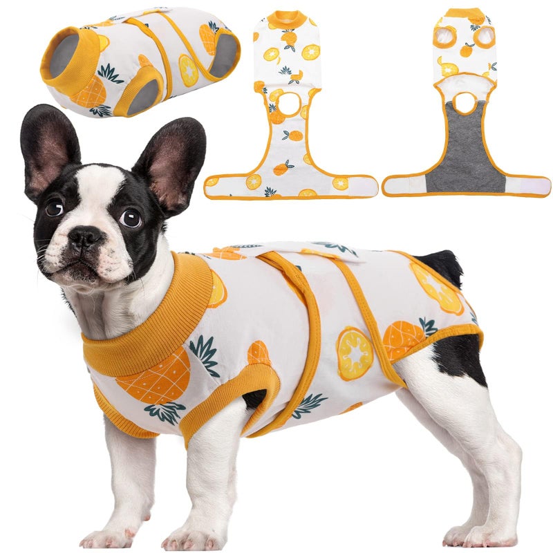 Kuoser Recovery Suit for Dogs Cats After Surgery, Professional Pet Recovery Shirt Dog Abdominal Wounds Bandages, Substitute E-Collar & Cone,Prevent Licking Dog Onesies Pet Surgery Recovery Suit - Image 1