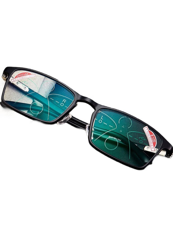 Sunset Red Reading Glasses For Men And Women, Bifocal Anti-Blue Light Zoomable Business Fashion High-Definition Glasses For Elderly E9010 200 Degrees - Image 3