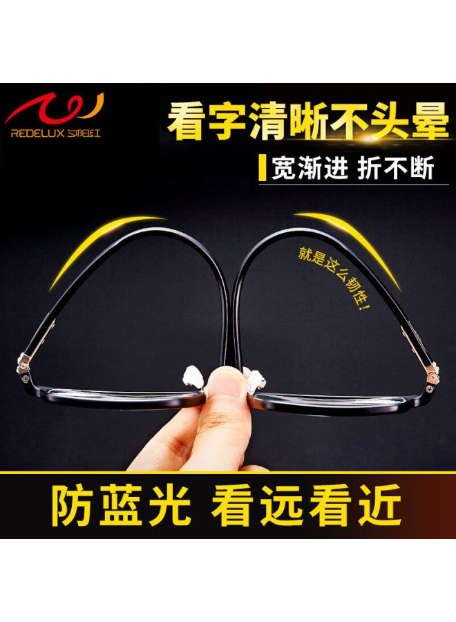 Sunset Red Reading Gl For Men And Women, Bifocal Anti-blue Light Zoomable Business Fashion High-definition Gl For Elderly E9010 200 Degrees - Image 2