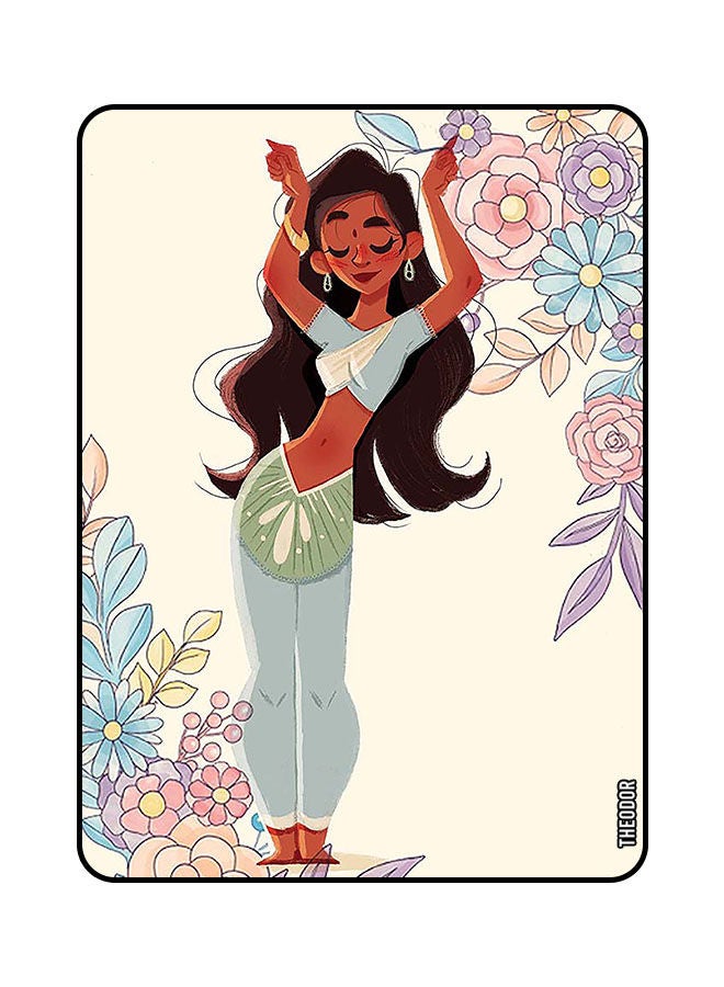 Theodor Protective Flip Case Cover For Samsung Galaxy A7 2020 10.4 Inches with Auto Wake/Sleep Girl Dance Floral - Image 1