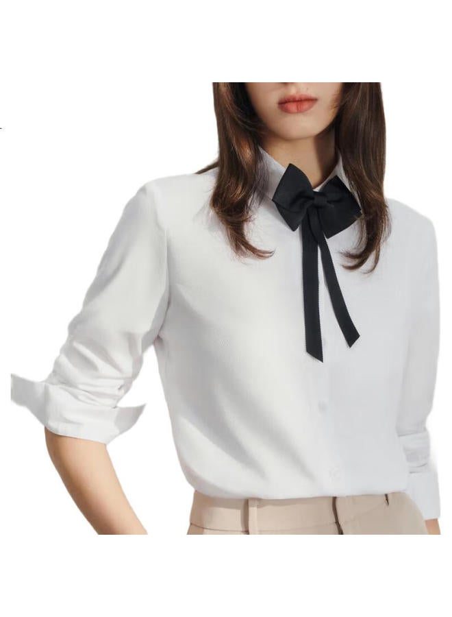 G2000 Mall Same Style Detachable Bow Long Sleeve Shirt 41223023G2 White 36 - Image 2