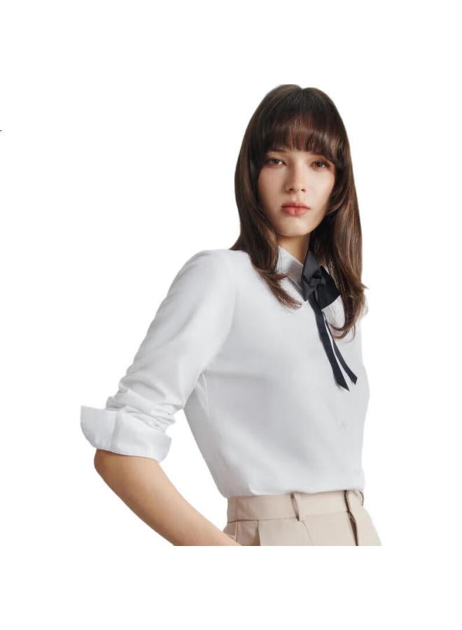 G2000 Mall Same Style Detachable Bow Long Sleeve Shirt 41223023G2 White 36 - Image 3