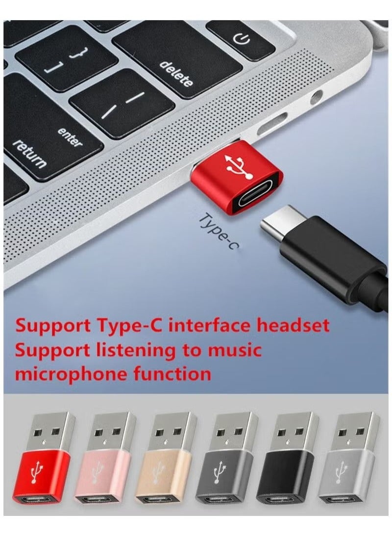 مجموعة محول OTG من قطعتين من النوع C إلى USB-A - تقنية USB 3.0، تدعم نقل البيانات والشحن - ذهبي - Image 3