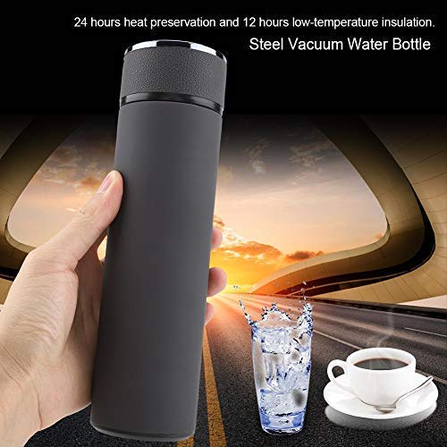 Fdit Stainless Steel Vacuum Water Bottle Tea Coffee Leak Car Office Cups(grey) - Image 3