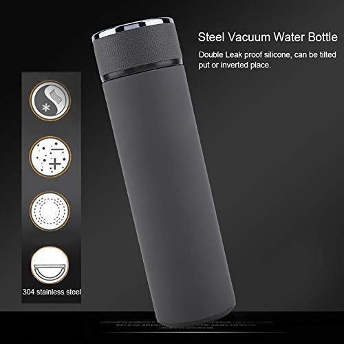 Fdit Stainless Steel Vacuum Water Bottle Tea Coffee Leak Car Office Cups(grey) - Image 5
