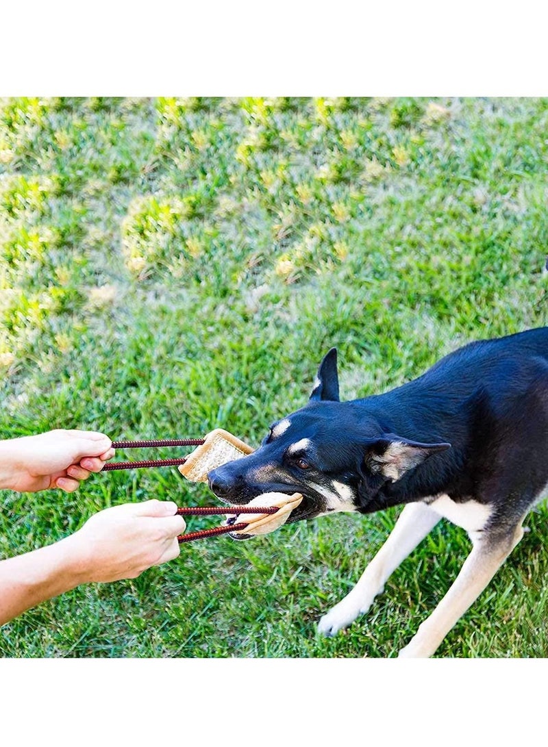SYOSI Dog Bite Tug Toy ,Strong Dog Pull Toy with Tough Jute,Interactive Toys for Medium to Large Dogs Jute Bite Toy,Best for Tug of War,Dog Bite Pillow,Dog Toys,Dog Bite Sleeves Khaki - Image 3