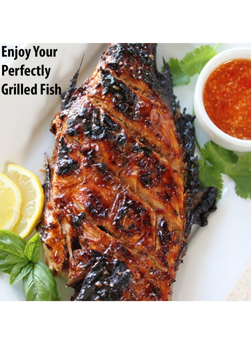 Raxoom charcoal grill Barbecue Grids grill accessories grill net Fish basket outdoor grill basket fish grill holder y grill meat foldable basket Metal grilled fish iron net  - Image 5
