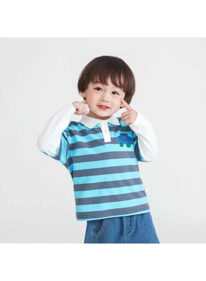 Boys' Sweatshirt Spring/autumn Kids' Polo Collar Shirt Top Toddler Clothes Baby Boy - Image 4