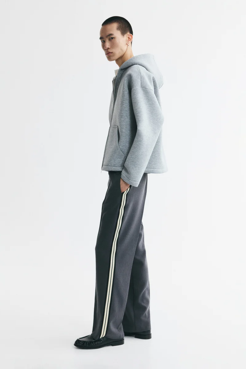 H&M  Oversized Fit Scuba zip-through hoodie for Men | Best Price UAE