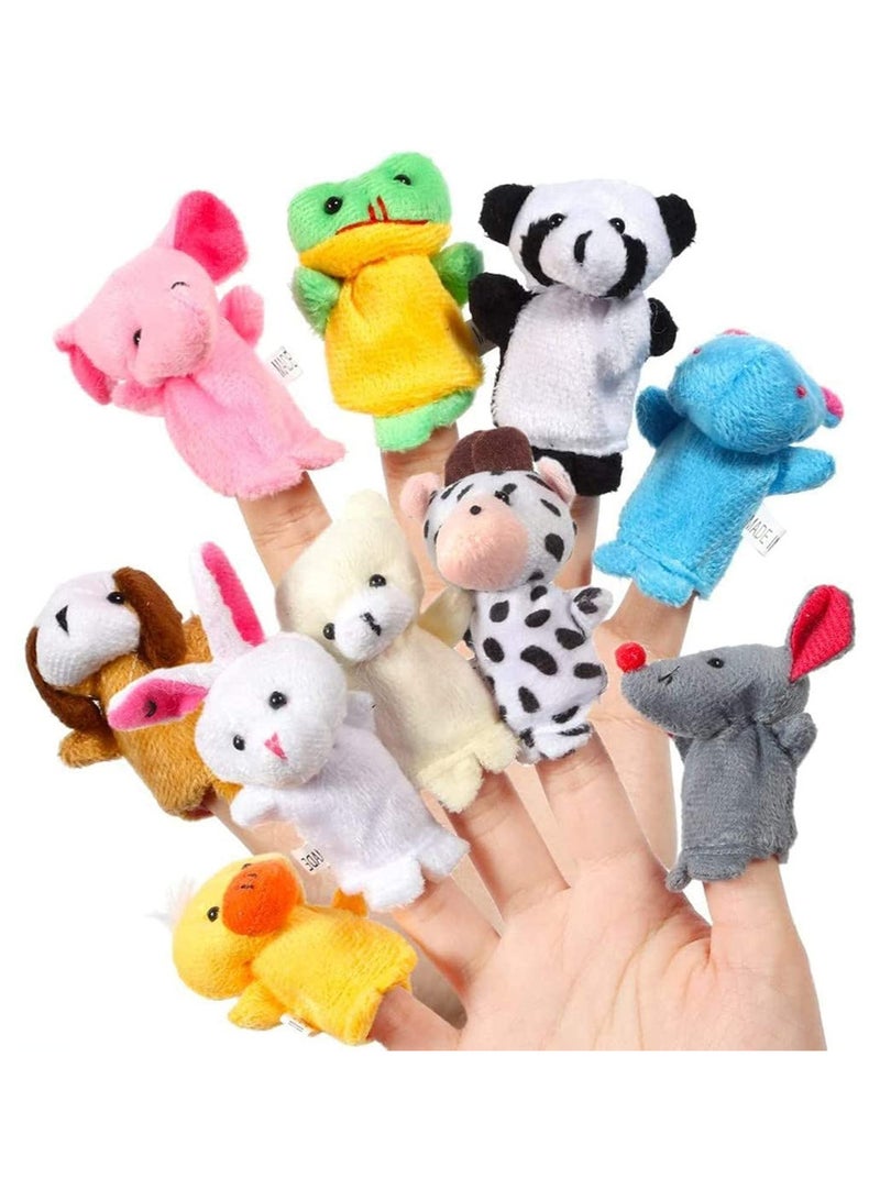 10PCS Animal Finger Puppet Toys Set Mini Hand Puppets for Kids Soft Plush Storytelling Puppets for Toddlers Autistic Children Fun Parent-Child Interactive Toys for Family Story Time - Image 1
