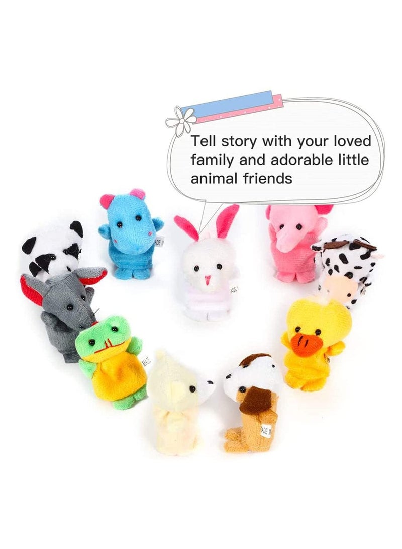 10PCS Animal Finger Puppet Toys Set Mini Hand Puppets for Kids Soft Plush Storytelling Puppets for Toddlers Autistic Children Fun Parent-Child Interactive Toys for Family Story Time - Image 2