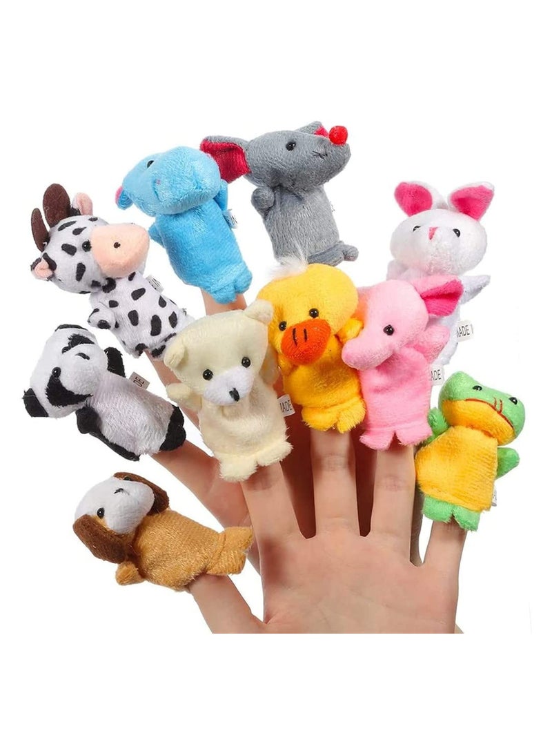 10PCS Animal Finger Puppet Toys Set Mini Hand Puppets for Kids Soft Plush Storytelling Puppets for Toddlers Autistic Children Fun Parent-Child Interactive Toys for Family Story Time - Image 3