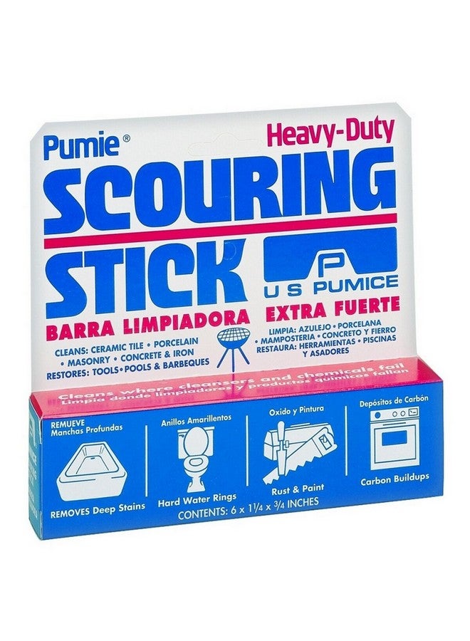 Pumie 12-Piece Heavy Duty Abrasive Non-Toxic Scouring Stick Grey 0.75 x 1.25 x 6 Inch HDW-12 - Image 1