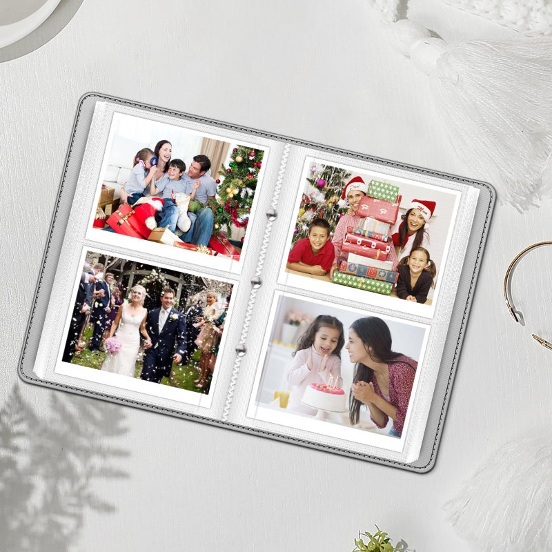 Fintie ألبوم صور Fintie لأفلام بولارويد بحجم 3.5x4.25 بوصة - 64 جيب ألبومات صغيرة متوافقة مع Fujifilm Instax Wide EVO/400/300، بولارويد Now+/Now/Flip/I-Type/600/SX-70، أسود عتيق - Image 3