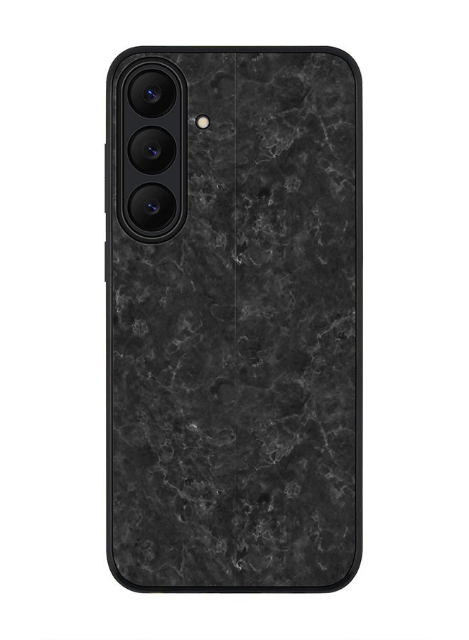 Stylizedd For Samsung Galaxy S25 FE Case,Slim fit Camera Protection, Shockproof Thin Phone cover  - Marble Texture Black