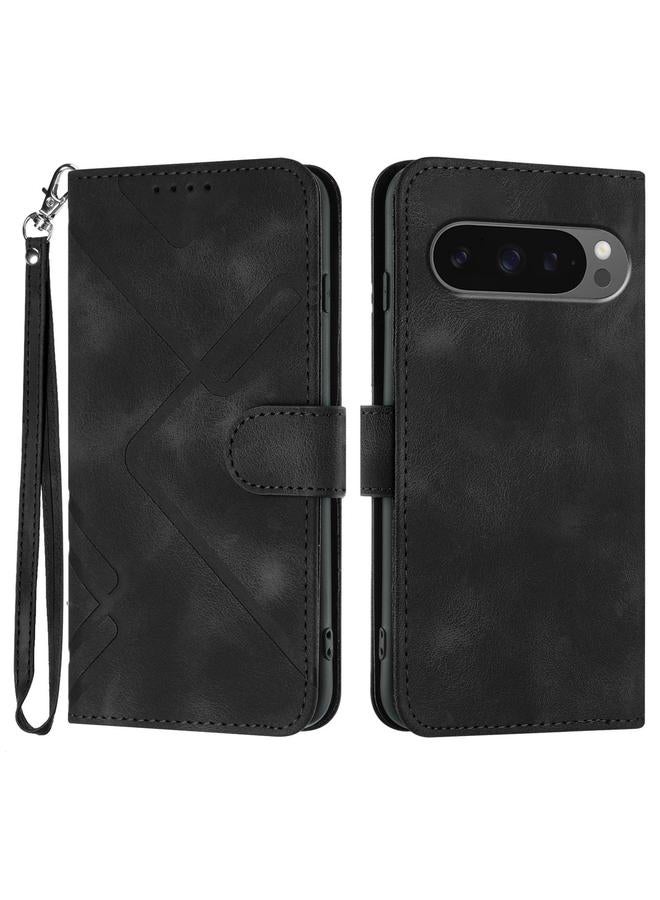 S-TOP Case For Google Pixel 10 Pro XL Line Pattern Skin Feel Leather Phone Case - Image 1