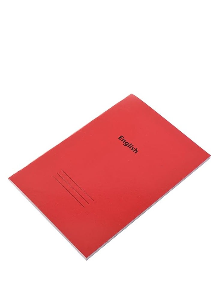 المعايرجي‎ كشكول  انجليزي مبطن مزدوج مقاس A5، 60 ورقة، 58 غرام، 22.5 × 16 سم، مناسب لاي اعداد، من المكتب الى المدرسة - احمر  - Image 1