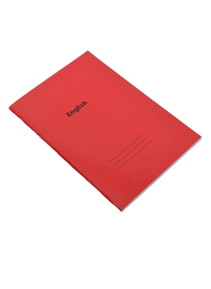 المعايرجي‎ كشكول  انجليزي مبطن مزدوج مقاس A5، 60 ورقة، 58 غرام، 22.5 × 16 سم، مناسب لاي اعداد، من المكتب الى المدرسة - احمر  - Image 2