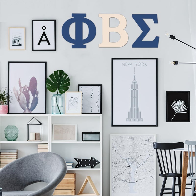 Focal20 Large Wooden Greek Letters 12 Inch Unfinished Greek Wooden Letters Υ Upsilon Wood Alphabet Letters for Wall Decor DIY Crafts Sorority Fraternity Party Decoration Birthday Gift Nursery Home Wall Art - Image 4