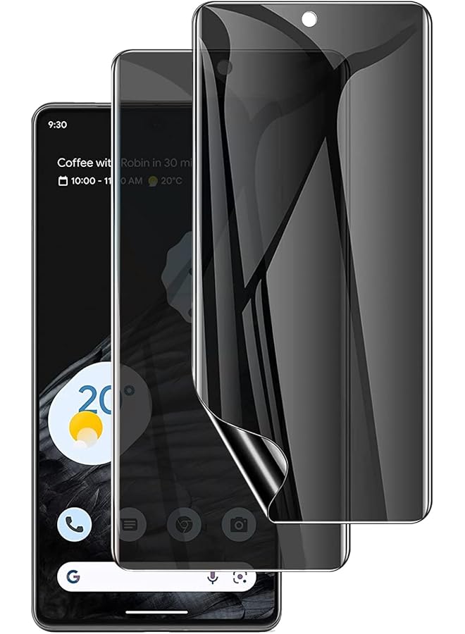erorex Privacy Screen Protector For Google Pixel 7 Pro Not Glass Anti Spy Flexible Film Clear Protective Soft Tpu Anti Glare Film Anti Scratch For Google Pixel 7 Pro - Image 1
