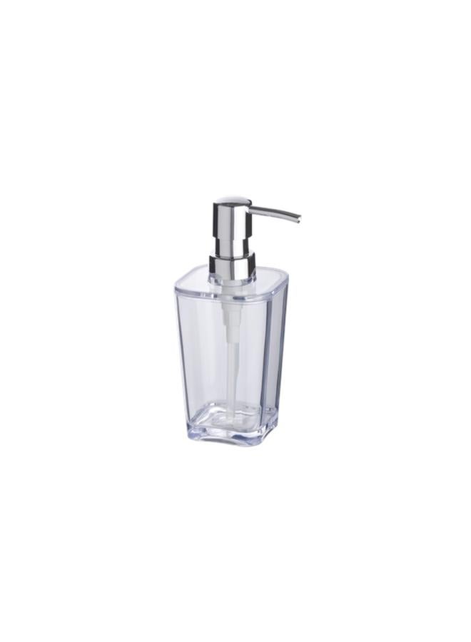 Wenko Candy Transparent Soap Dispenser Silver And Clear - Image 1