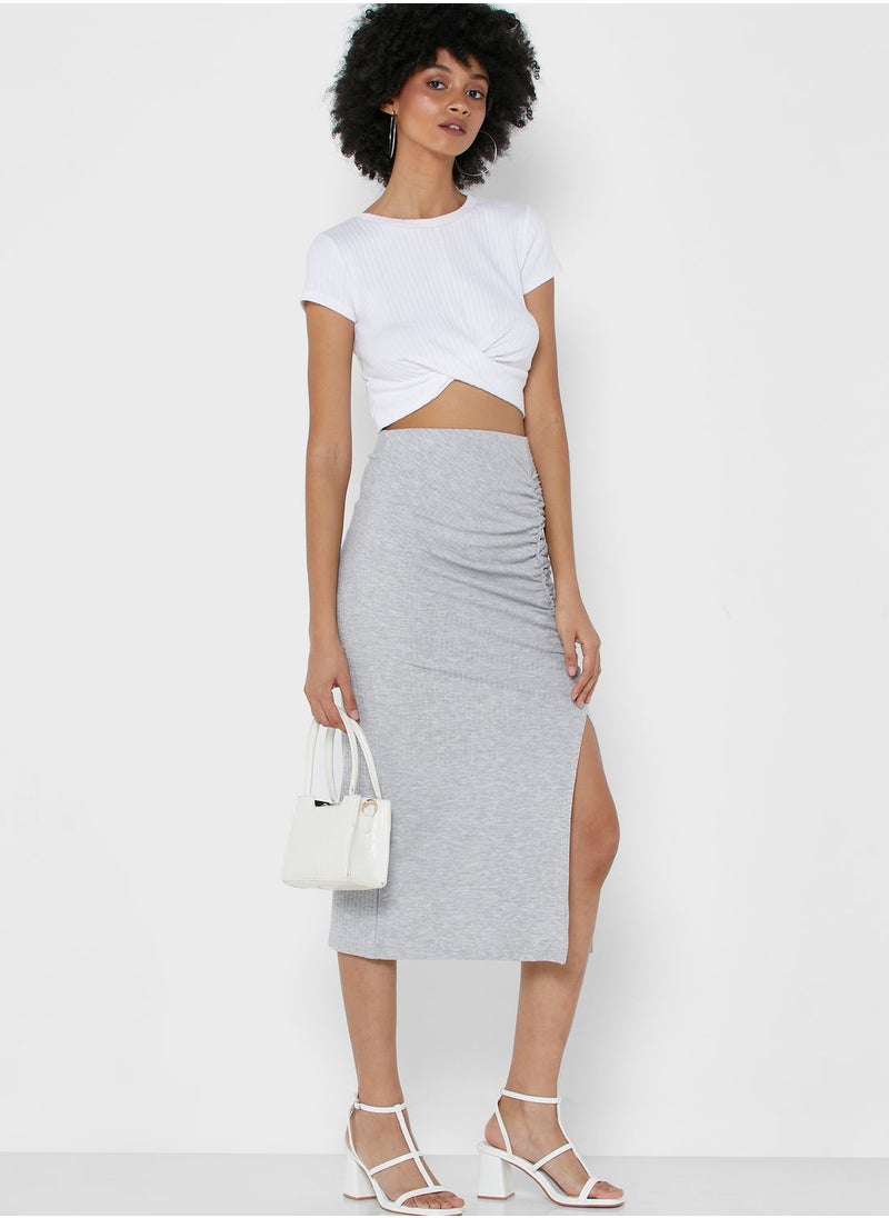 Jacqueline de Yong Side Slit Midi Skirt  - Image 4
