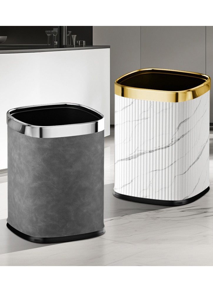 CityRiya-Long - Trash Can 12L Bathroom Garbage Can Waste Bin Kitchen Trash Can Garbage Trashcan Container Bin Large Wastebasket Recycling Bin with Removable Inner Bucket for Home Kitchen Toilet Bedroom Office - Image 1