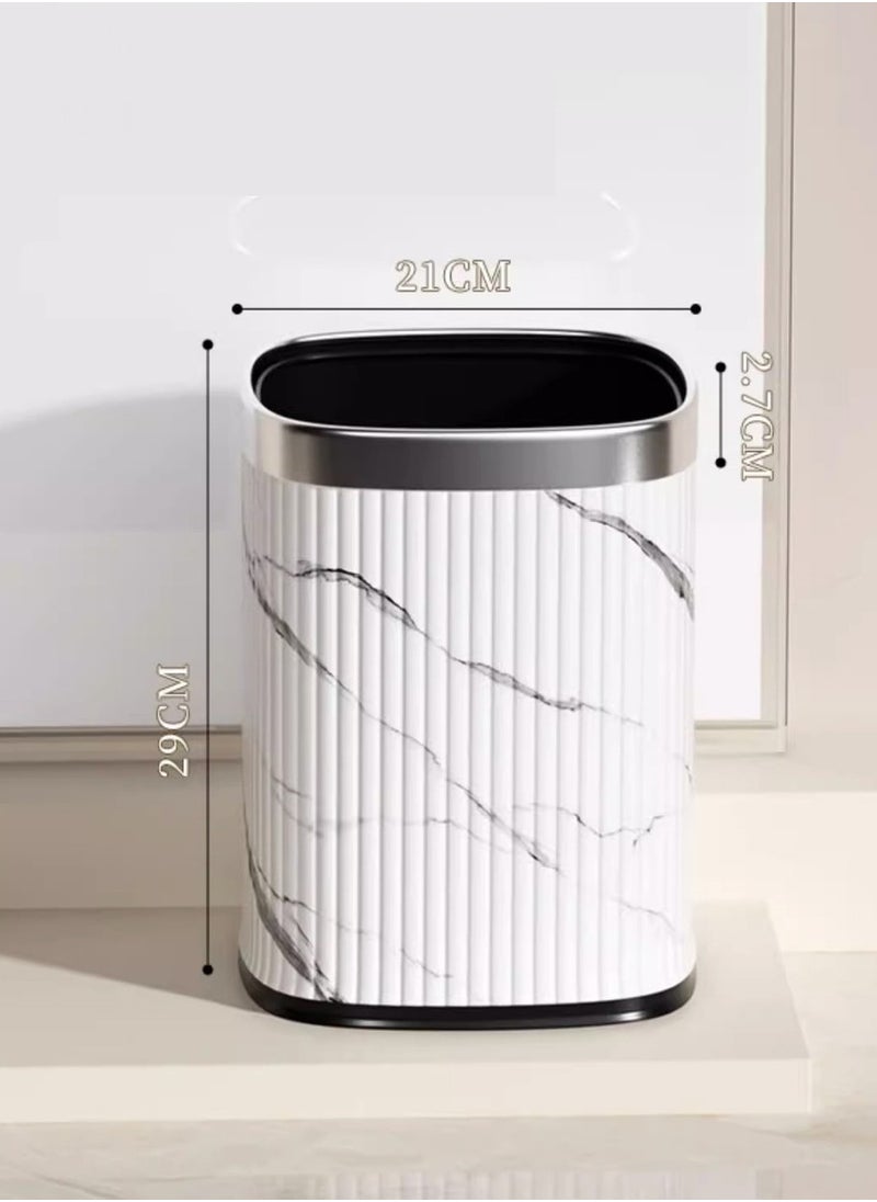 CityRiya-Long - Trash Can 12L Bathroom Garbage Can Waste Bin Kitchen Trash Can Garbage Trashcan Container Bin Large Wastebasket Recycling Bin with Removable Inner Bucket for Home Kitchen Toilet Bedroom Office - Image 1