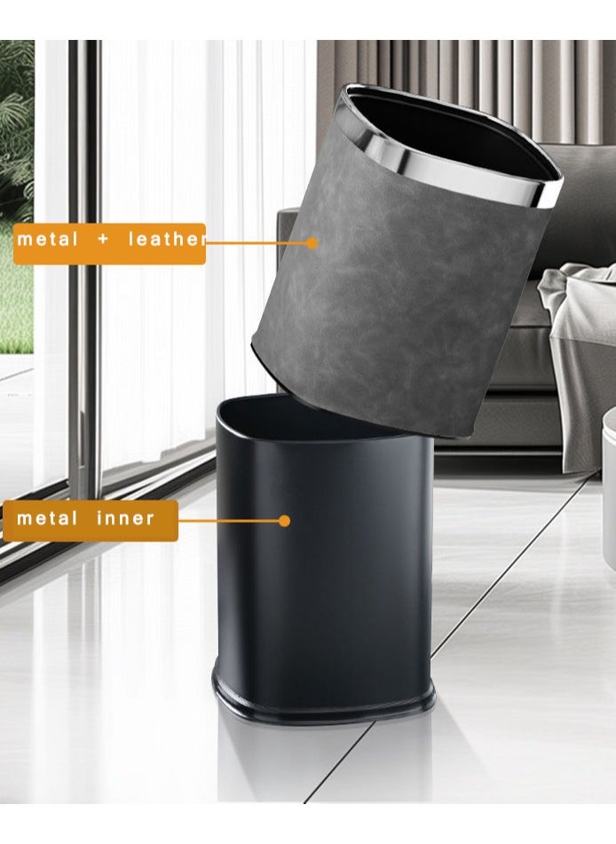 CityRiya-Long - Trash Can 12L Bathroom Garbage Can Waste Bin Kitchen Trash Can Garbage Trashcan Container Bin Large Wastebasket Recycling Bin with Removable Inner Bucket for Home Kitchen Toilet Bedroom Office - Image 1