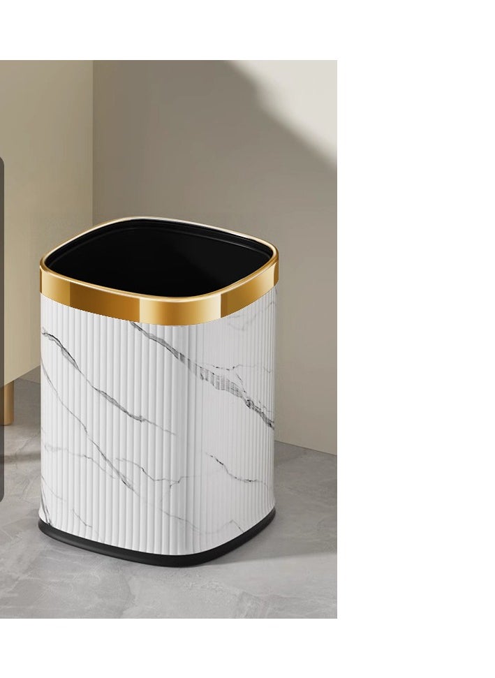 CityRiya-Long - Trash Can 12L Bathroom Garbage Can Waste Bin Kitchen Trash Can Garbage Trashcan Container Bin Large Wastebasket Recycling Bin with Removable Inner Bucket for Home Kitchen Toilet Bedroom Office - Image 1