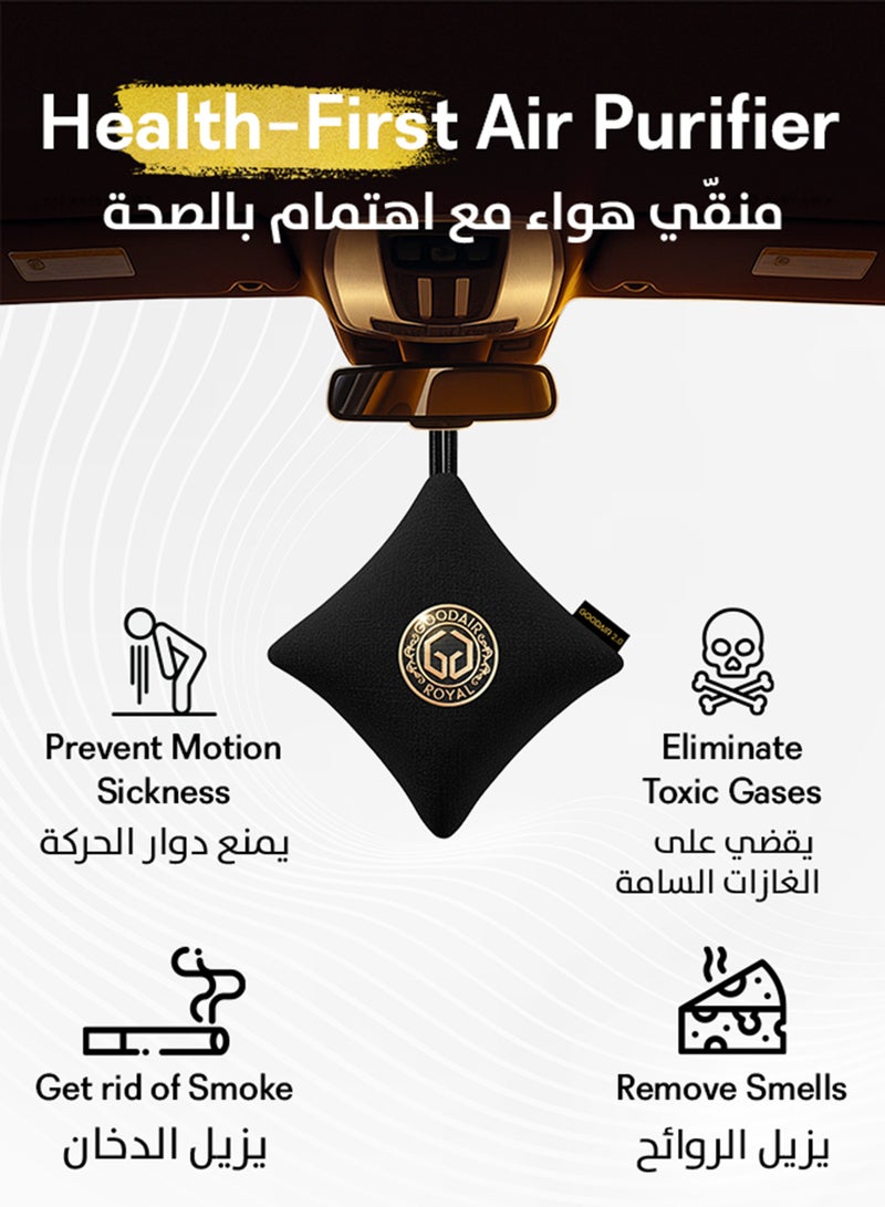 GOODAIR 2.0 Car Air Purifier | Non-electric | Super Black | Clinically Proven | Tested & Certified to Absorb Toxic Gases | Advanced Impregnated Activated Carbon | 24/7 Air Purification - Image 2