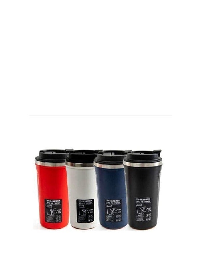 Café كوب قهوة ستانلس ستيل مفرغ من الهواء  يحافظ على المشروبات الساخنة والباردة، حراري مزدوج الجدار ومضاد للانزلاق والتسريب، لا يسكب قطرة - Image 3