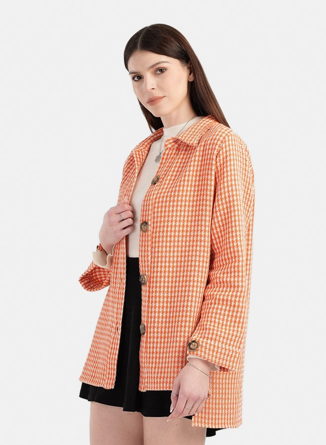 Clue Tweed Button Closure Shirt - Image 2