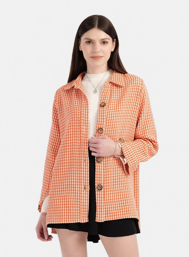 Clue Tweed Button Closure Shirt - Image 1