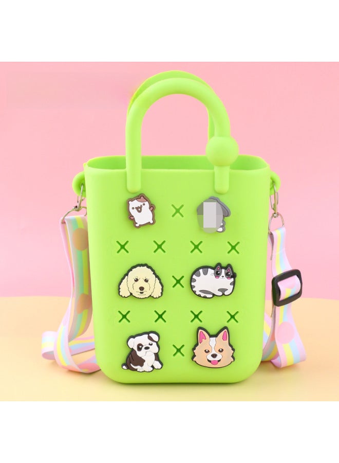 إسكدنيا حقيبة ثقب ذاتية الصنع إكسسوارات لطيفة حقيبة يد صيفية لقضاء العطلات على الشاطئ حقيبة ثقب ملونة حقيبة شاطئية بنفسك حقيبة جيلي-الألوان: 25 - Image 1