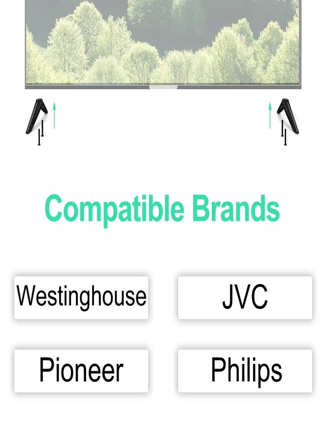 Maozhren طقم براغي وصواميل تثبيت عالمية لأرجل حامل التلفزيون، متوافق مع أجهزة Westinghouse وJVC وPioneer وPhilips وRoku. يتضمن براغي وصواميل تثبيت عالمية لأرجل التلفزيون. - Image 2