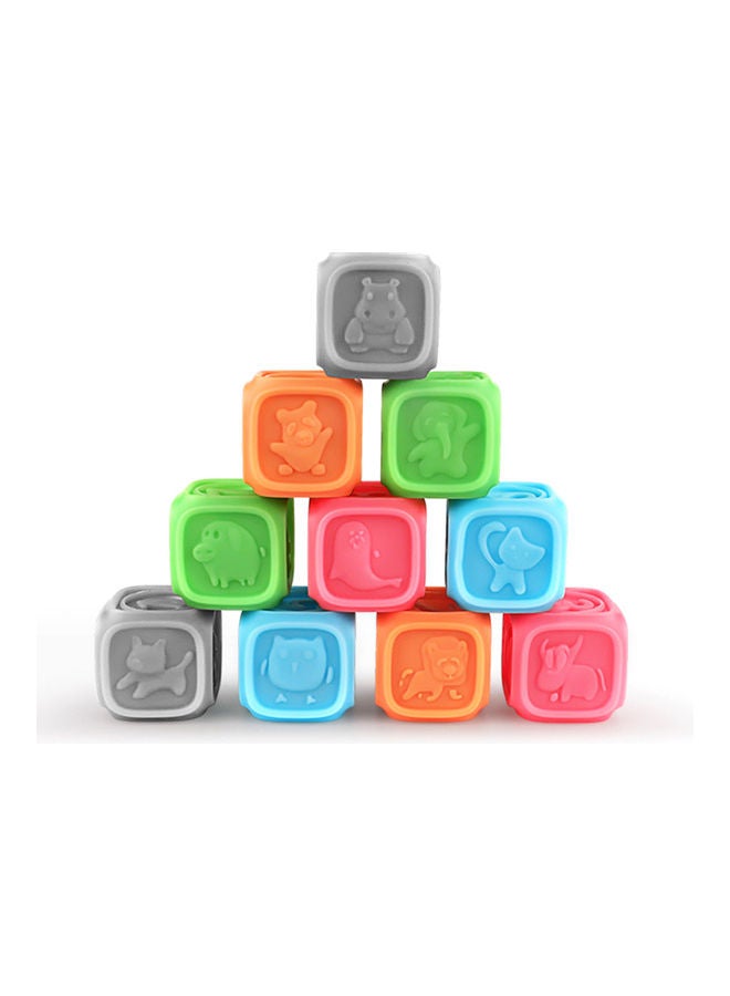 Soft Baby Blocks Set 10 Pieces 21.00x6.00x15.70cm  - Image 1