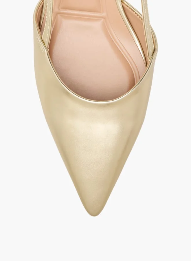 سيليست Women's Mules with Hook and Loop Closure and Kitten Heel