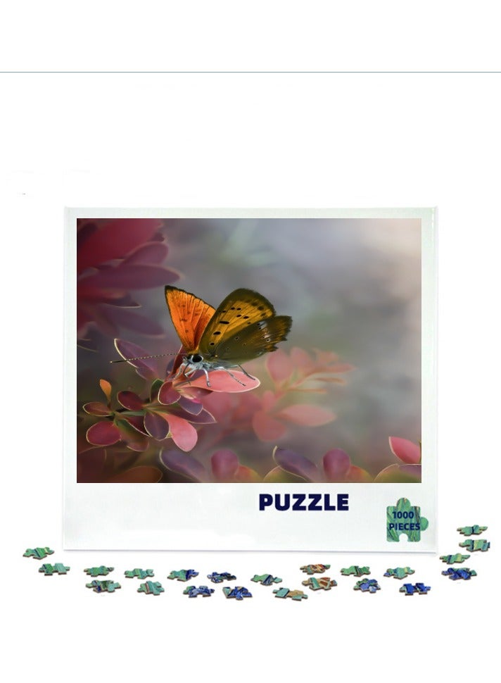 Anna 1000-Piece Colorful Butterfly Insect Puzzle for Relaxing Decor - Image 1