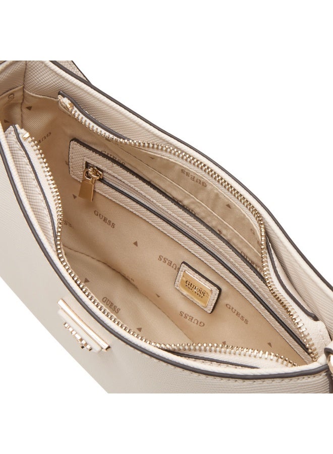 جس حقيبة كتف نسائية – حقيبة GUESS Noelle Logo Shoulder Bag من GUESS - Image 4